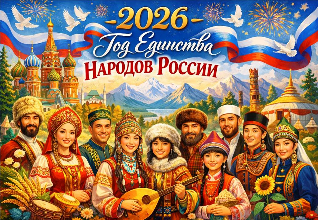 Оформление “2026 – год единства народов России”