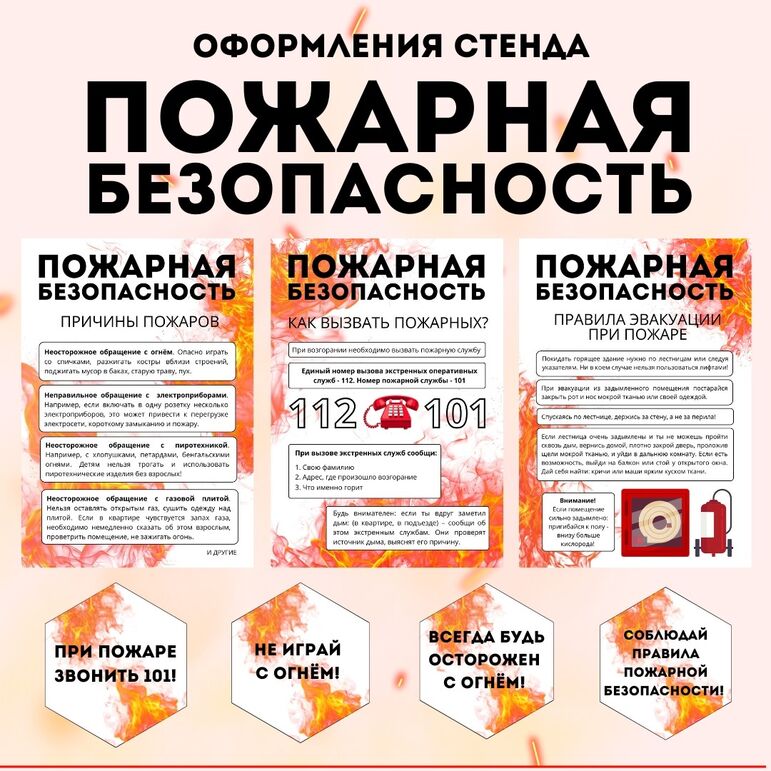 Плакаты «Пожарная безопасность»