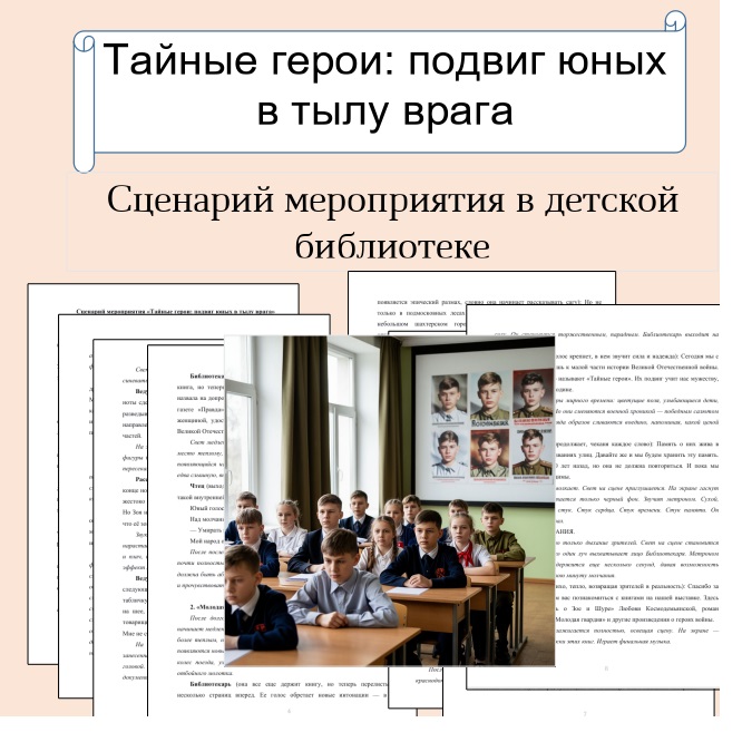 Сценарий мероприятия «Тайные герои: подвиг юных в тылу врага»